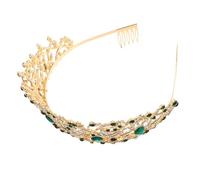 Cabilock Baroque Bridal Crown Rhinestone Crystal Tiara Headband for Bride Queen Wedding Party Costume Tiaras with Ergonomic Fit and Delicate Detail