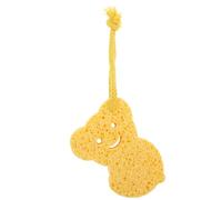 Cabilock Bath Sponge Soft Wood Pulp Fiber Gentle Bathing Sponge Cartoon Bear Shape for Delicate Skin Quick-Soften Rich Bath for Boys