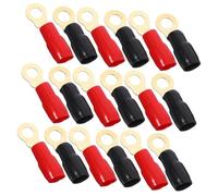 Cabilock Battery Lugs Terminal Connectors and Application for Electrical Connection Requirements and Crimp Design 20 Pairs 4awg with Rubber Sleeve for High Current Transmission