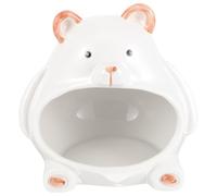Cabilock Bear Shaped Ceramic Hamster Hideout for Cooling and Sleep | Smooth Glazed Interior, Chew Proof Surface, Stress Relief, for Degus and Hamster Seasonal Setups