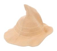 Cabilock Beige Witch Hat for Winter Adults, Knitted Cotton with Stable Structure, Keeps Head Warm, Halloween Costume Party Accessory for Outdoor Adventures and Festive Events