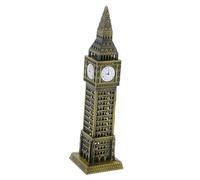 Cabilock Big Ben Miniature Statue Metal Architecture Model London Theme Decor Vintage Style for Collectors