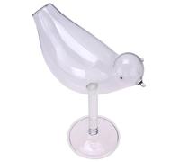 Cabilock Bird Shape Glass Hydroponic Vase Creative Artistic Flower Vase Small High Foot for Home and Hotel Decoration
