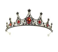 Cabilock Black Baroque Crown Wedding Dress Accessories for Women Halloween and Birthday Party Headdress