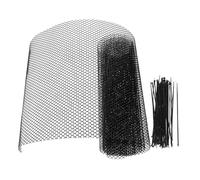 Cabilock Black Plastic Balcony Safety Netting Roll for Pets, Weatherproof Pe Mesh Fence with Enhanced Safety Features, Suitable for Indoor Use and Lowrise Apartments, 118x15.8in