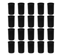 Cabilock Black Plastic Film Containers 20Pcs with Lids Cylinder Storage Boxes for Camera Reel and Coin Organisation Suitable for Photography