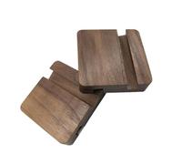 Cabilock Black Walnut Wooden Phone Dock Ergonomic Mobile Phone Holder Stand for Desktop Use for Video Watching Reading Facetime and Browsing