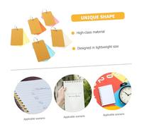 Cabilock Blank Flashcards with Ring Binders Portable Memo Notebooks for Studying DIY Handwritten English Word Memory Cards in Pink Blue White Yellow Orange