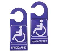 Cabilock Blue Pvc Handicap Parking Sign 2pcs for Disabled Car Window Display with Wheelchair Symbol Plastic Parking Permit Tag and Disabled Access