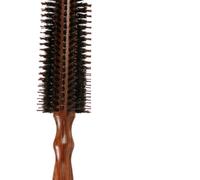 Cabilock Boar Bristle Curling Comb Anti-Static Hairbrush Red Brown Hair Straightener Styling Tool for Home Use with Massage Function