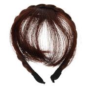 Cabilock Braided Hair for Girls Synthetic Headband Bangs Front Braided Bangs Natural Looking Hairband Twist Braid Hair Extension