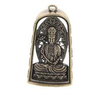 Cabilock Brass Buddha Statue Pendant Amulet Mahasthamaprapta Keychain Charm for Home Decor Car Hanging Ornaments Spiritual for Friends and Family Traditional Crafts