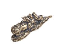 Cabilock Brass Craft DIY Pendant Keychain Decoration Beast Shape Key Ring Pendant for Hanging Compact Charm for Bag and Key Chains Craft Practical Feng Shui Charm