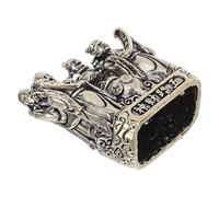 Cabilock Brass Five Wealth Gods Statue Feng Shui Tabletop Luck Attracting Ornament Chinese of Wealth Figurine Prosperity Decoration for Home Office New Year