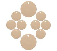 Cabilock Brass Round Blanks 10Pcs 30Mm Unfinished Circle Tags with One Hole for Valve Labeling and Jewelry Making Crafts