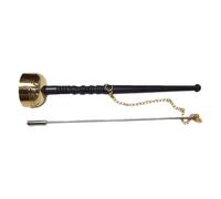 Cabilock Brass Yin Qing Small Handheld Buddhist Meditation Percussion Instrument Temple Bell for Yoga and Mindfulness Practice