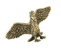 Cabilock Bronze Parrot Statue Vintage Animal Figurine Brass Craft Decor for Living Creative Desktop Decor Indoor Tabletop Parrot Decoration