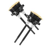 Cabilock Brushed Gold Toilet Flush Button 2pcs Dual Push Design Replacement Toilet Accessory for Bathroom Cistern Button with 48mm Round Head Size