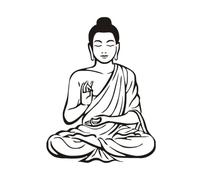 Cabilock Buddha Wall Sticker Removable PVC Wall Decal Devotional Design for Living Bedroom Smooth Surfaces Easy to Apply and Remove Without Residue Home Decoration