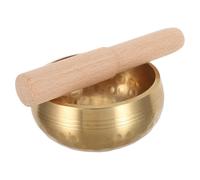 Cabilock Buddhist Chanting Bowl Sound Bowl for Yoga Meditation Handcrafted Wooden Striker Mini Meditative Singing Cup for Beginners