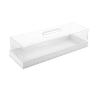 Cabilock Cake Tray With Lid: Rectangular Dessert Plate With Dome Lid For Cakes & Pastries - Clear Acrylic Display Stand For Bakery & Family Events