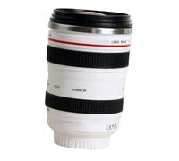 Cabilock Camera Lens with Abs and Stainless Steel Material Water Cup White Stylish and Storage Gift for Home, Office, Or Hotel Use