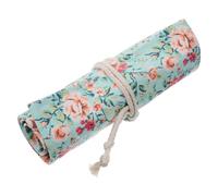 Cabilock Canvas Pencil Wrap Bag for Drawing Lovers Multi-Colored Roll up Pouch with Portable Design to Organize Stationery