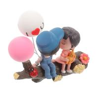 Cabilock Car Decoration Resin Figurines Home Decor with High Hardness and Easy Cleaning, Cute Romantic Couple Sitting on Tree Branch Car Accessories for Dashboard Ornament