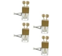 Cabilock Car Glass Diffuser Bottles 4 Pieces, Empty 8Ml Essential Oil Containers with Vent Clips for Aromatherapy in Cars and Bedrooms