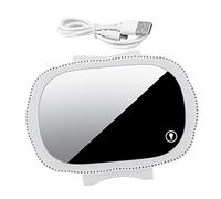 Cabilock Car Visor Vanity Mirror with Rechargeable LED Lights Touch Sensor Dimmable Makeup Mirror for Truck Suv Portable Sun Visor Cosmetic with Natural Daylight Simulation Easy