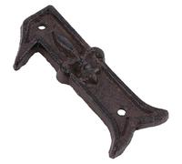 Cabilock Cast Iron Decorative Door Numbers with Retro Design and Hammered Look, Easy to Install and Remove, for Fence and Mailbox Use, Black Metal House Address Number with Mounting Screws