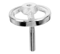 Cabilock Cast Iron Lathe Handwheel with Ergonomic Square Edge Chrome-Plated Carbon Steel Round Crank Handle for Milling Machines and Machine Tools Replacement Wheel with Fixed Handle