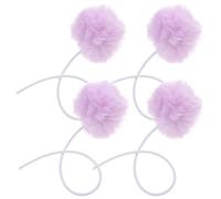 Cabilock Cat Scratching Post Ball with Bell Replacement for Indoor Cats 4 Pack Elastic Band Balls