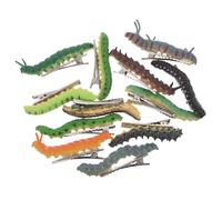 Cabilock Caterpillar Hair Clips with High Realism Lightweight Plastic and Metal Barrettes Halloween 12pcs Spooky and Playful Bug Hairpins for Women for Masquerade and Role-play