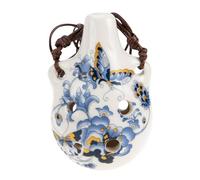 Cabilock Ceramic Alto Ocarina Lightweight Portable Beginner Wind Instrument for Practice and Music Lovers with Fired Craftsmanship in Ac Key