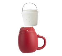 Cabilock Ceramic Cat Mug with Lid and Filter Smooth Rounded Edges Tea Drinking Cup for Home Office Suitable for Coffee Hot Chocolate Milk Daily Use