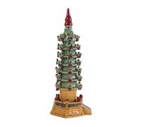 Cabilock Ceramic Chinese Pagodas Statue with 7 Level Mini Tower Sculpture Featuring Bonsai and Faux Mountain Elements for Elegant Living Room Decoration and Elevating Interior Aesthetics