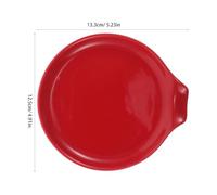 Cabilock Ceramic Coffee Spoon Rest Red Heat Resistant Porcelain Utensil Holder for Kitchen Counter Tea Bag and Cooking Spoon Holder Minimalist Design for Coffee and Espresso Utensils