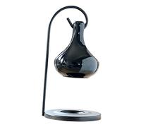 Cabilock Ceramic Essential Oil Burner Iron Hanging Basket Vintage Aroma Diffuser Scented Oil Warmer for Home and Office Desktop Aromatherapy Incense Stove