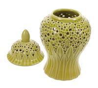 Cabilock Ceramic Ginger Jar Lid for Storage and Organization for Kitchen Countertop Living Shelf as Garlic Keeper Jar Decorative Flower Vase