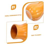 Cabilock Ceramic Pumpkin Utensil Holder Crock for Kitchen Countertop Rustic Farmhouse Organizer for Cooking Tools Spoon and Flatware Storage Easy-clean Halloween Thanksgiving Decor in