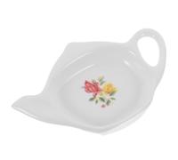 Cabilock Ceramic Tea Bag Holder Saucer Teapot Shape Teabag Dish for Afternoon Tea Snack Dipping