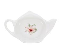 Cabilock Ceramic Tea Bag Holder Tray 4.72X3.00X0.87In Vintage Teapot Shape Tea Bag Coaster Small Drip Dish for Kitchen Living Room Accessories