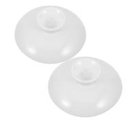Cabilock Ceramic Tea Cup Lid Replacement 8.2cm Pure White Porcelain Cover Teapot Accessory Compatible with Standard Teacups Set of 2 for Home and Office Use