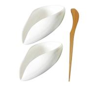 Cabilock Ceramic Tea Scoop for Loose Leaf Tea and Coffee Beans Portable Grain Scoop with Smooth Edges for Kitchen and Travel White Porcelain