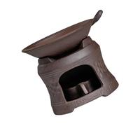 Cabilock Ceramic Teapot Warmer Brown Multifunctional Candle Holder and Teapot Holder for Tea Lovers Elegant Desktop Decoration with Candle Design Practical Baking Equipment for Enhanced Tea