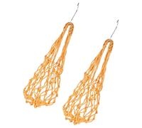 Cabilock Chicken Supplies Nylon Net Bag 1 Set Khaki Small Holes Hanging Feeding Tool for Chicken and Vegetable Foraging