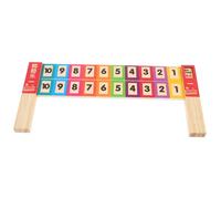 Cabilock Children's Subtraction Ruler Wooden Math Teaching Aid 30cm Educational Number Breakdown Tool for Early Learning in Home and Classroom
