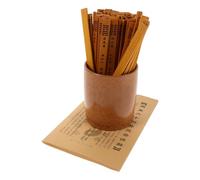 Cabilock Chinese Bamboo Divination Sticks with Hexagrams and Drawstick Tube for I Ching Learning Portable Spiritual Fortune Telling Tool with Book and Picture Ancient Chinese Wisdom