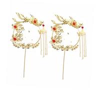 Cabilock Chinese Phoenix Cake Picks Wedding Cake Decor Toppers for Wedding Party Supplies